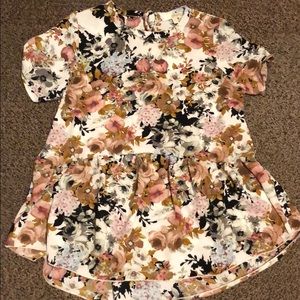 Floral peplum with back tie